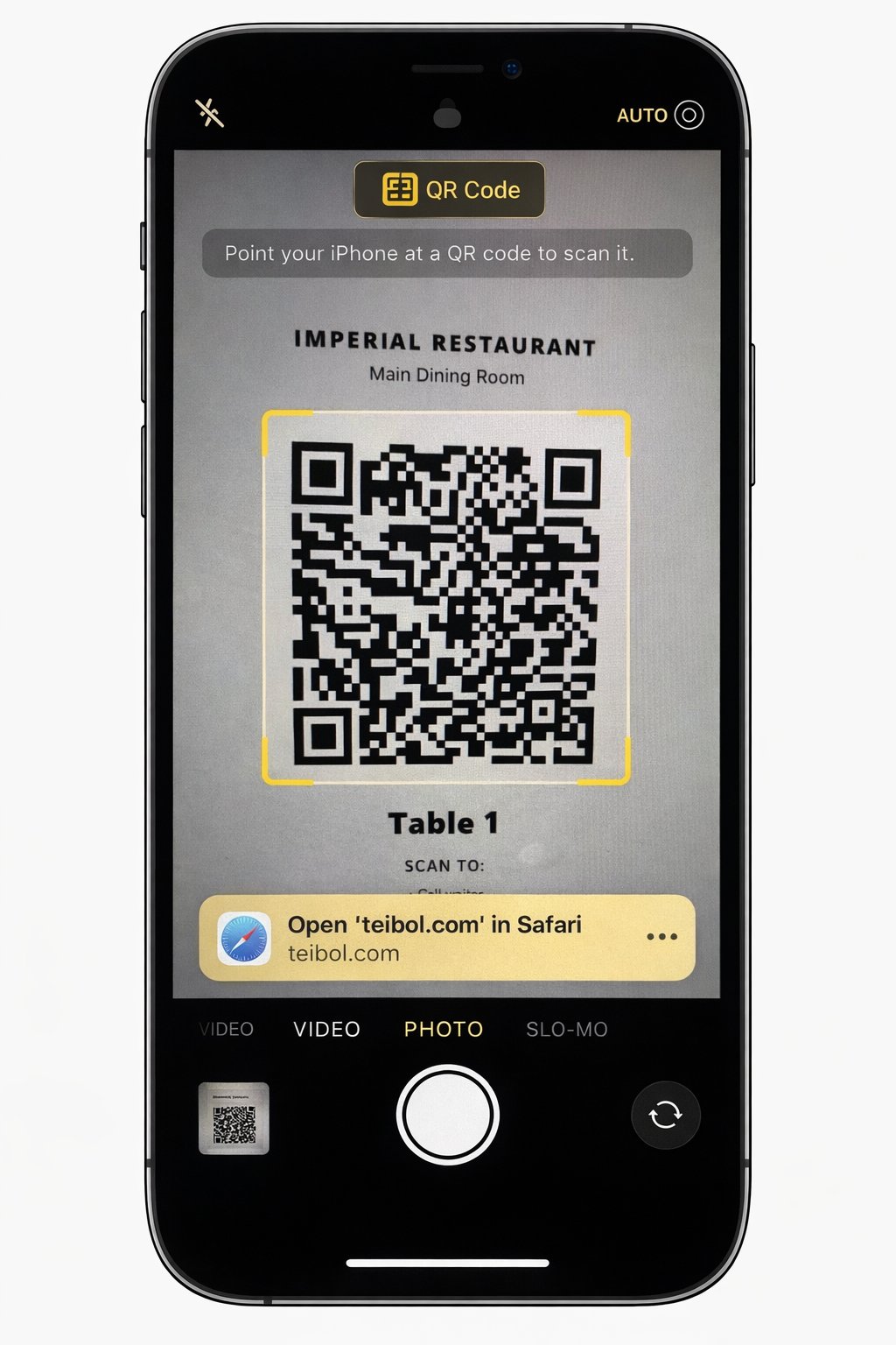 Guest scans QR